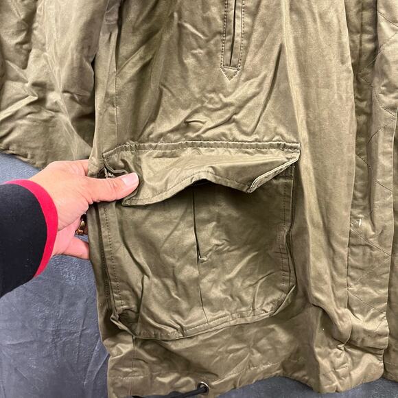 Zara Basic Outerwear Full Zip Hooded Parka Inditex Cargo 3/4 sleeve NN-03 - Picture 2 of 15